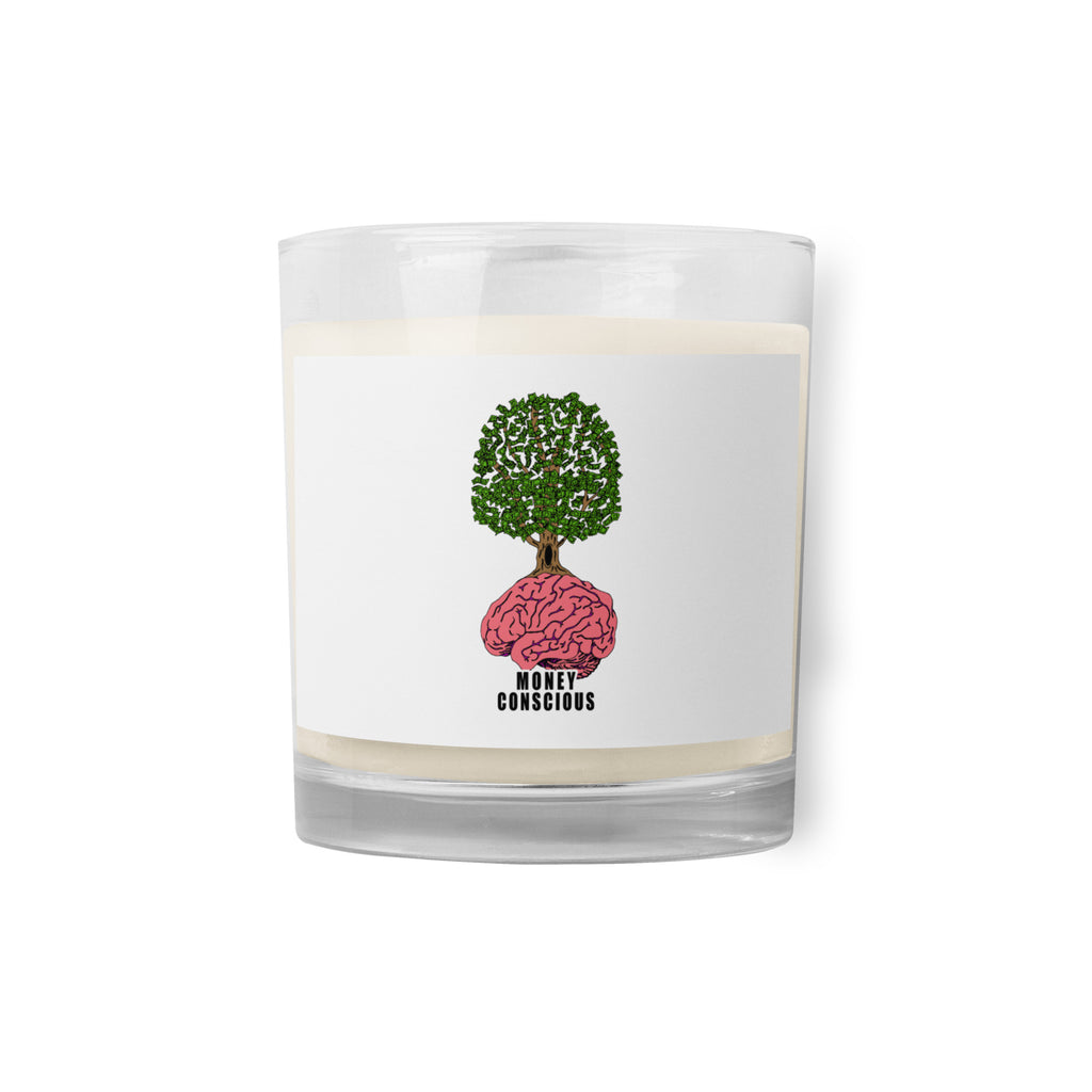 Glass jar soy wax candle