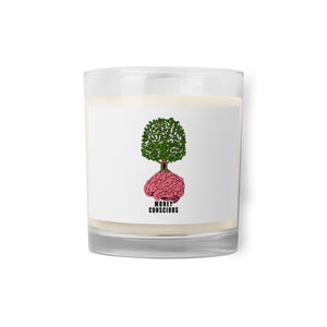 Glass jar soy wax candle