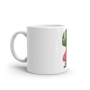 White glossy mug