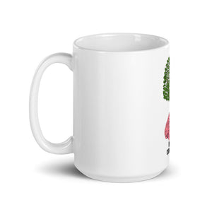 White glossy mug