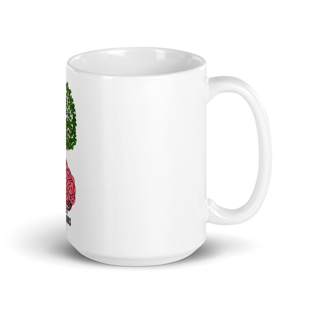 White glossy mug